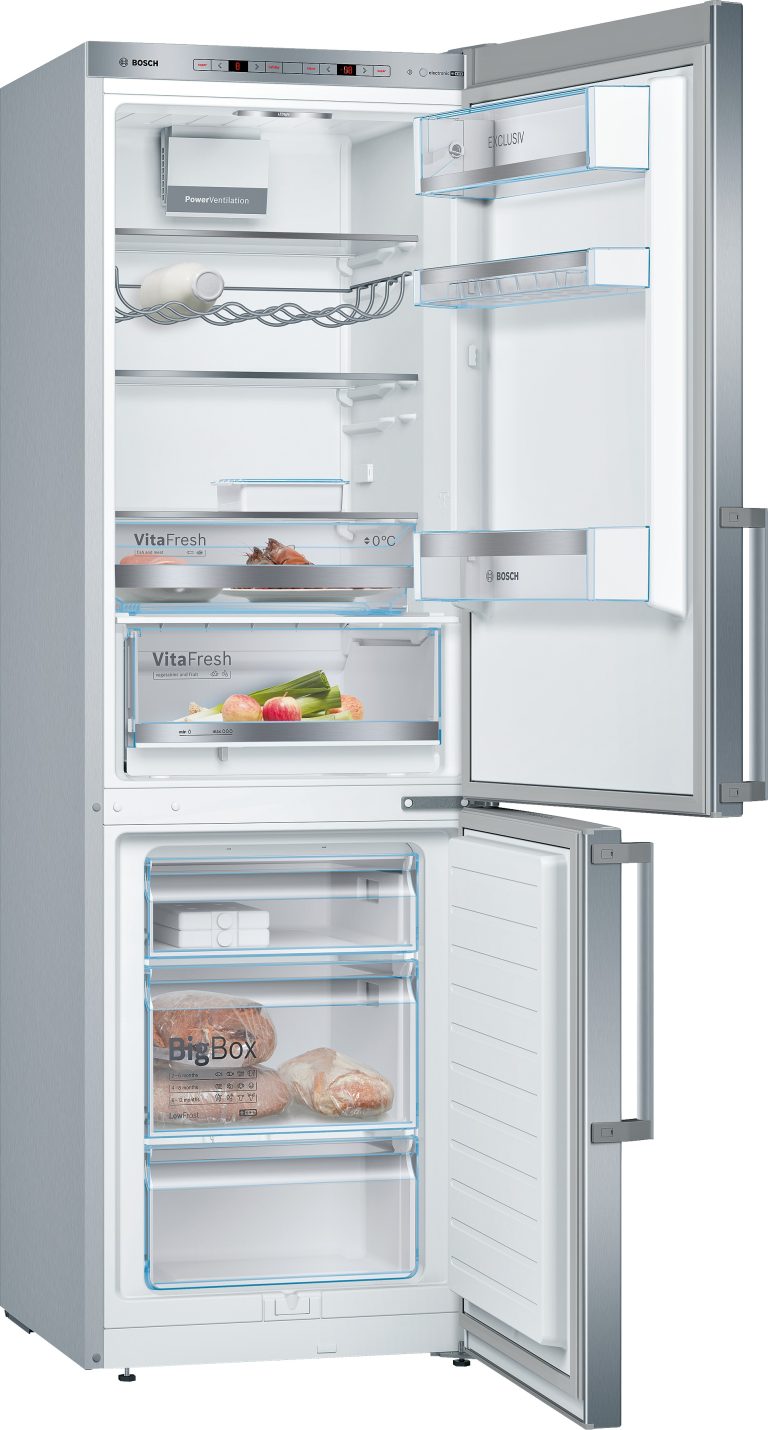 Bosch KGE36EICP EXCLUSIV Koel-vriescombinatie Zilver