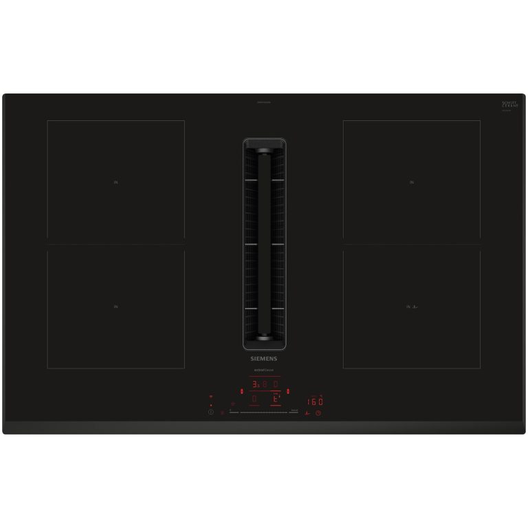 Siemens ED851HQ26M Inductie inbouwkookplaat met afzuiging Zwart