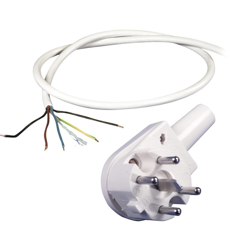 Scanpart oven aansluitkabel 5×2.50mm 2,5m + perilex Inbouw accessoire Wit