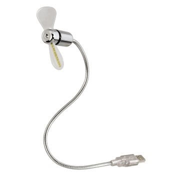 Hama USB ventilator met gekleurde LED Desktop accessoire Zilver
