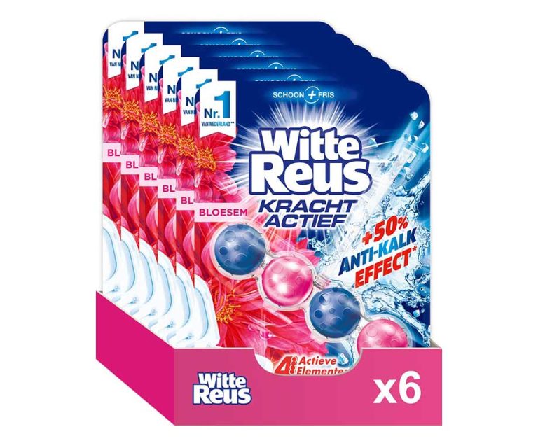 6x Witte Reus Toiletblok Kracht Actief