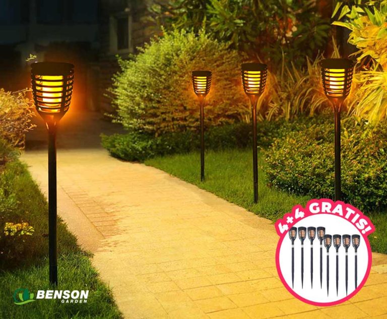 Solar LED Tuinfakkels Met Flikkerend Vlameffect