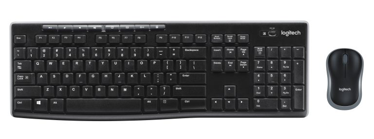 Logitech MK270 Draadloos Toetsenbord en Muis QWERTY Toetsenbord Zwart