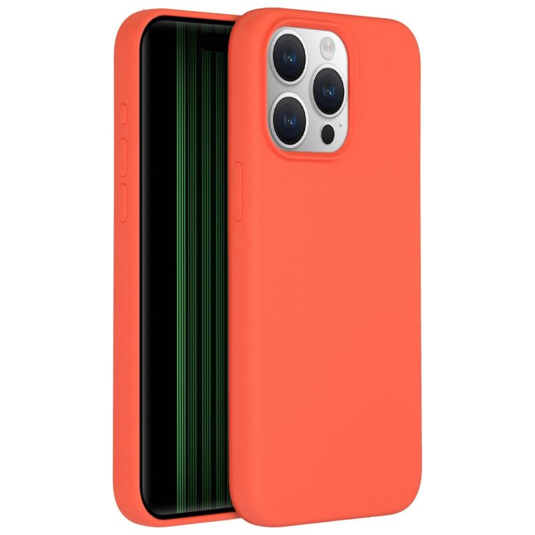 Accezz Liquid Silicone Backcover iPhone 15 Pro Max Telefoonhoesje Oranje
