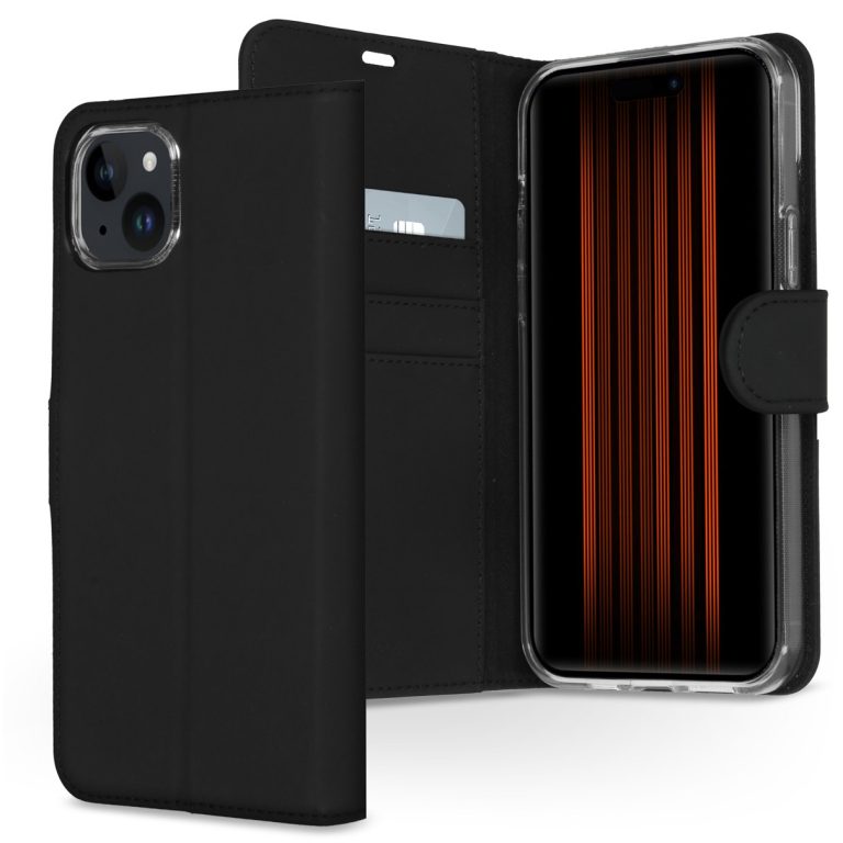 Accezz Wallet Softcase Bookcase iPhone 15 Plus Telefoonhoesje Zwart