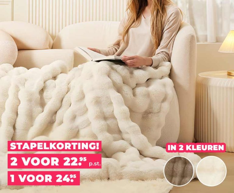 SEVVA® Home Bubble Faux Rabbit Fur Plaid