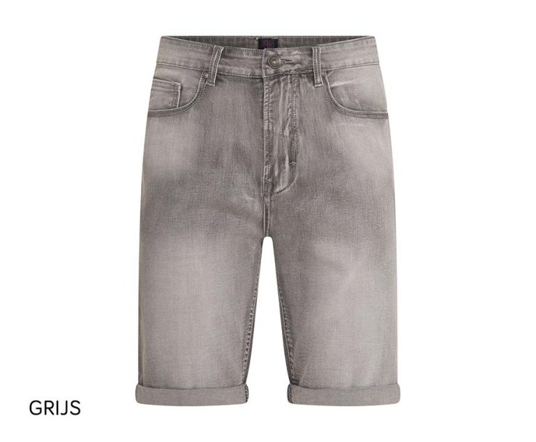 Mario Russo Denim Korte Broek-Grijs-3XL