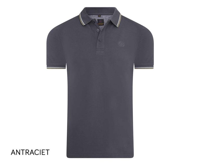 Mario Russo Polo-Antraciet-3XL