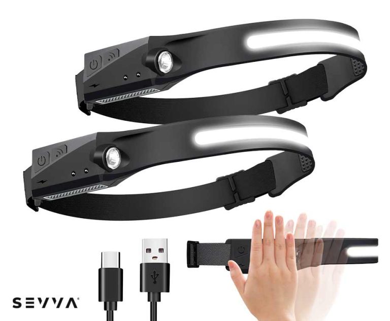 Oplaadbare Hoofdlamp SEVVA® Met Power LED Strip