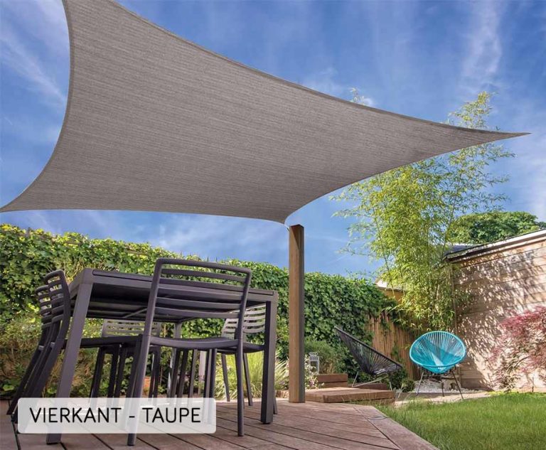 XL Schaduwdoek-Taupe-Vierkant (3×3 meter)