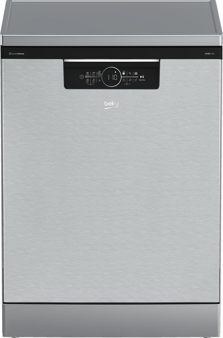 Beko BDFN36560XC Cornerintense Vrijstaande vaatwasser Grijs