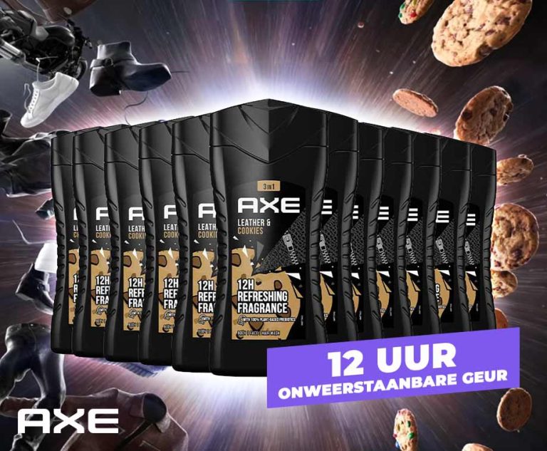 12x400ml Axe 3-in-1 Douchegel Leather And Cookies