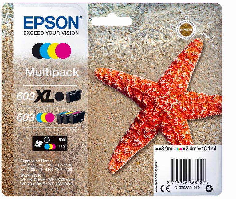 Epson 603XL Cartridges Combo Pack Inkt