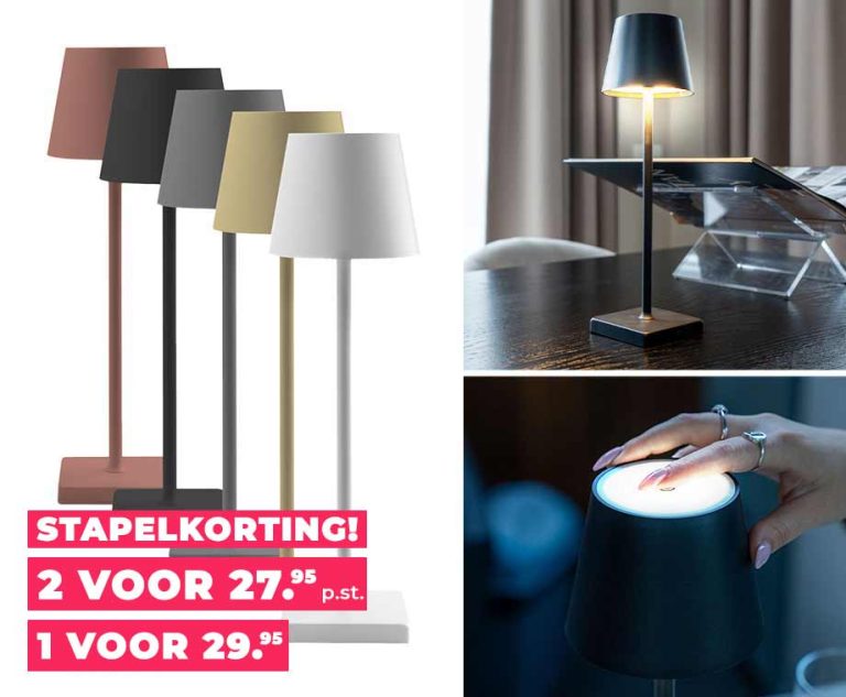 Tafellamp Draadloos Aluminium Deluxe