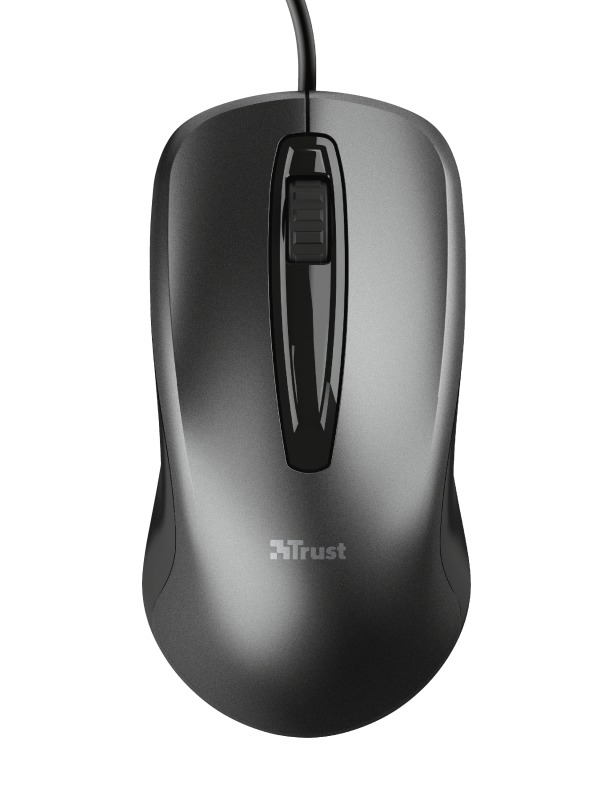 Trust Carve Bekabelde optische muis Muis Zwart