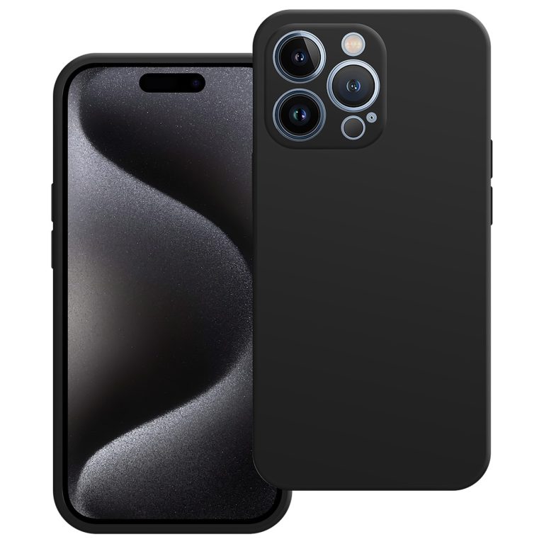Just in Case Premium Liquid Color TPU Case voor Apple iPhone 15 Pro Telefoonhoesje Zwart