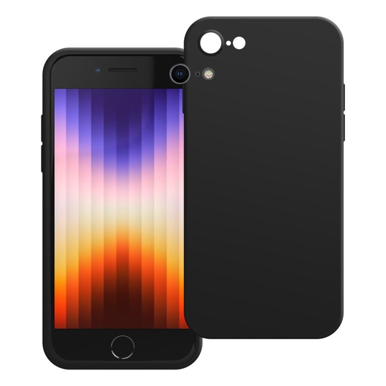 Just in Case Premium Liquid Color TPU Case voor Apple iPhone SE 2022 Telefoonhoesje Zwart