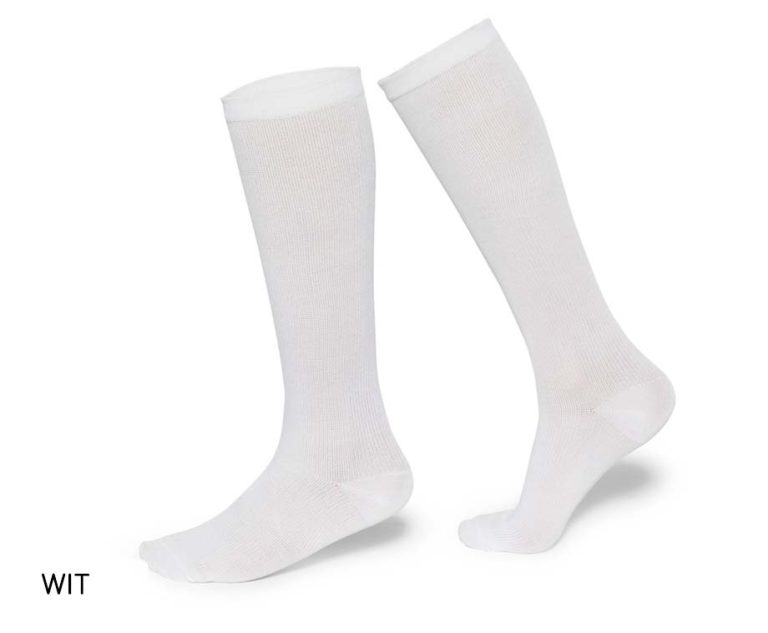2-Pack Compressiesokken-Wit-41-46
