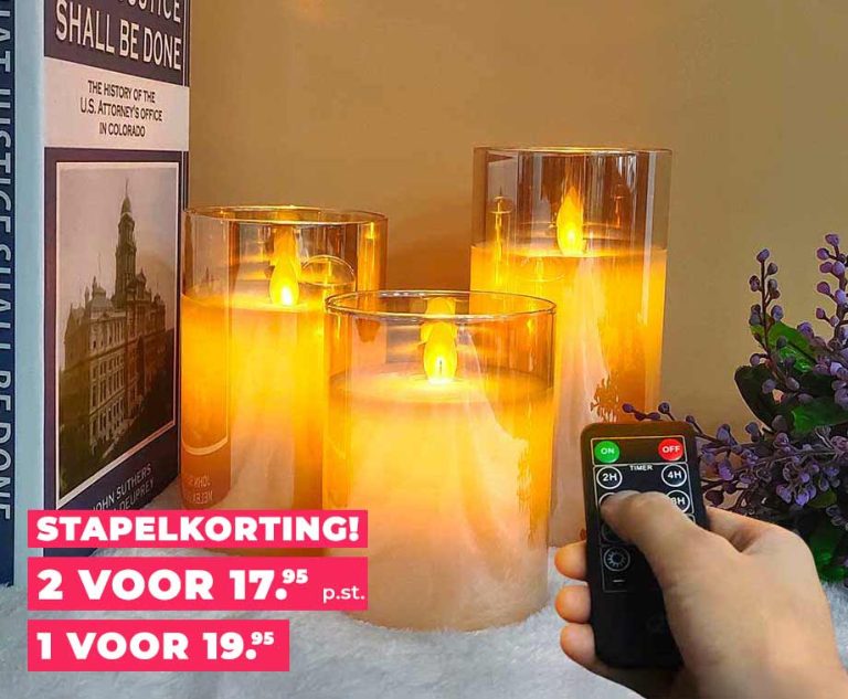 3-Pack SEVVA® Smoked Glass Elektrische Kaarsen