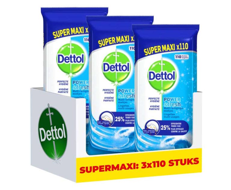 3 x 110 Dettol Reinigingsdoekjes Power En Fresh Ocean