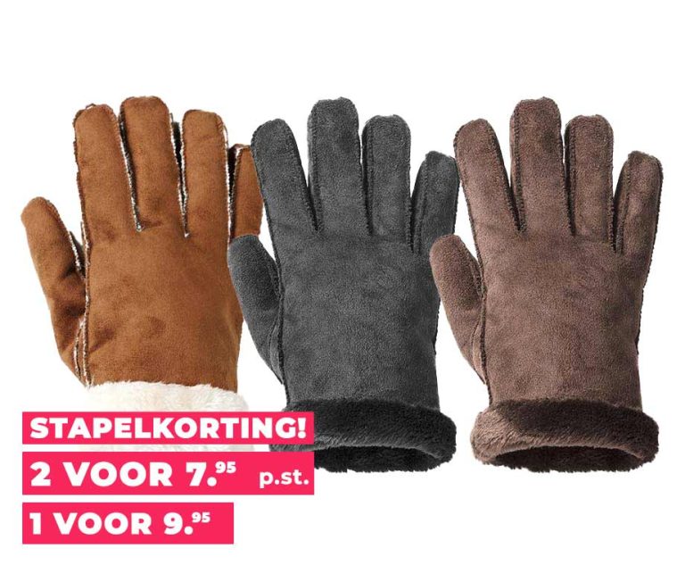 Handschoenen Kunstnubuck Leer