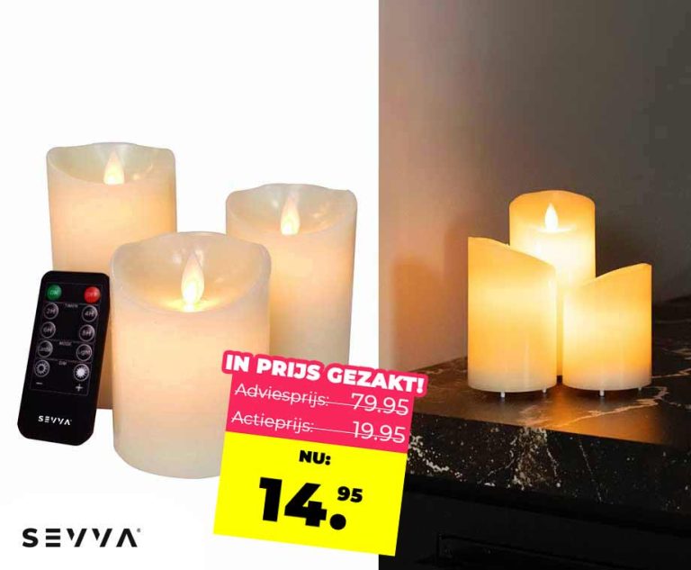 SEVVA® Oplaadbare LED Kaarsen Met Afstandsbediening