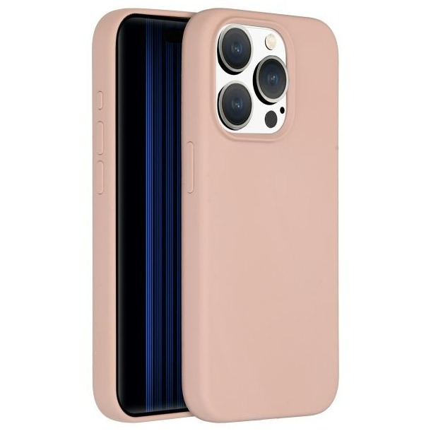 Accezz Liquid Silicone Backcover met MagSafe iPhone 15 Pro Telefoonhoesje Roze