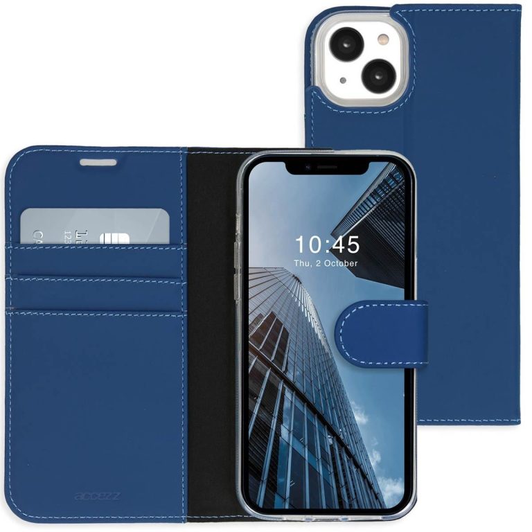 Accezz Wallet Case voor Apple iPhone 14 Plus Telefoonhoesje Blauw
