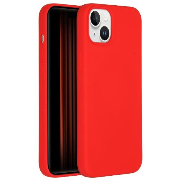 Accezz Liquid Silicone Backcover met MagSafe iPhone 15 Plus Telefoonhoesje Rood