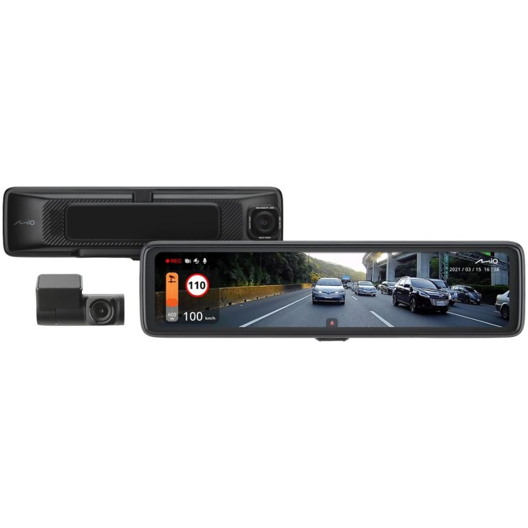 Mio MiVue R850T Mirror – Dual 2.5K + Wifi + GPS Dashcam Zwart