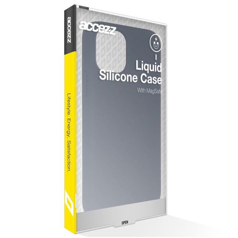 Accezz Liquid Silicone Backcover met MagSafe iPhone 16 Telefoonhoesje Blauw