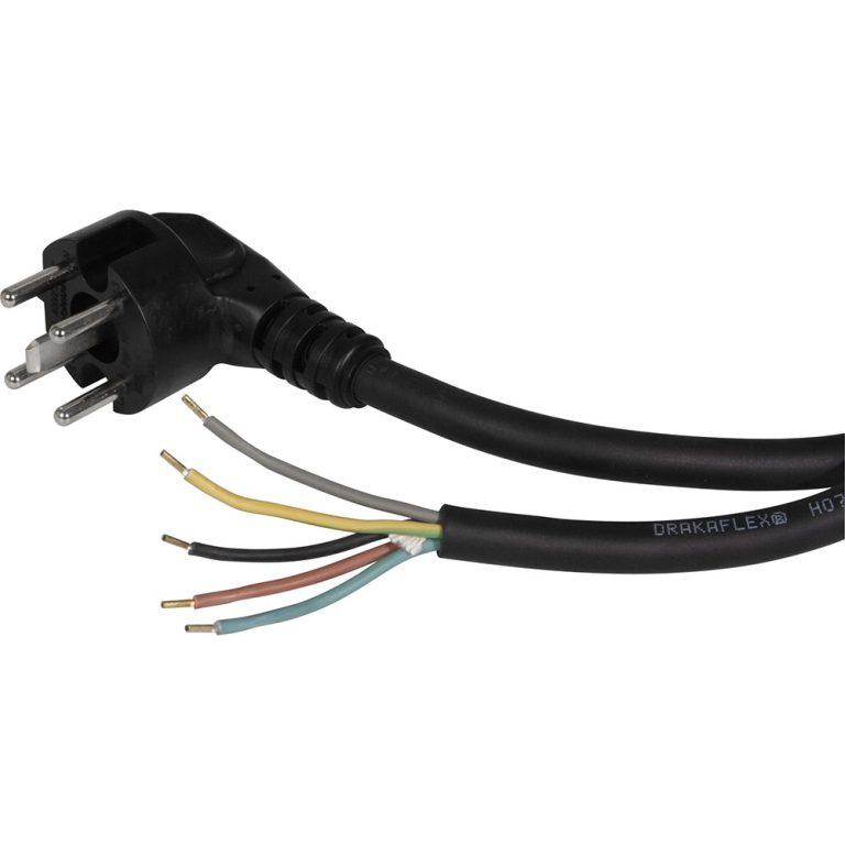 Scanpart oven aansluitkabel 5×1.50mm 2,0m + perilex Inbouw accessoire Zwart