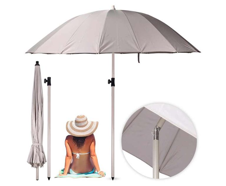 Staande Parasol 220 cm Grijs
